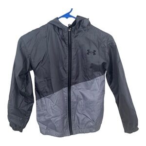 3/$15 Under Armour Kids Gray zip up windbreaker Jacket
